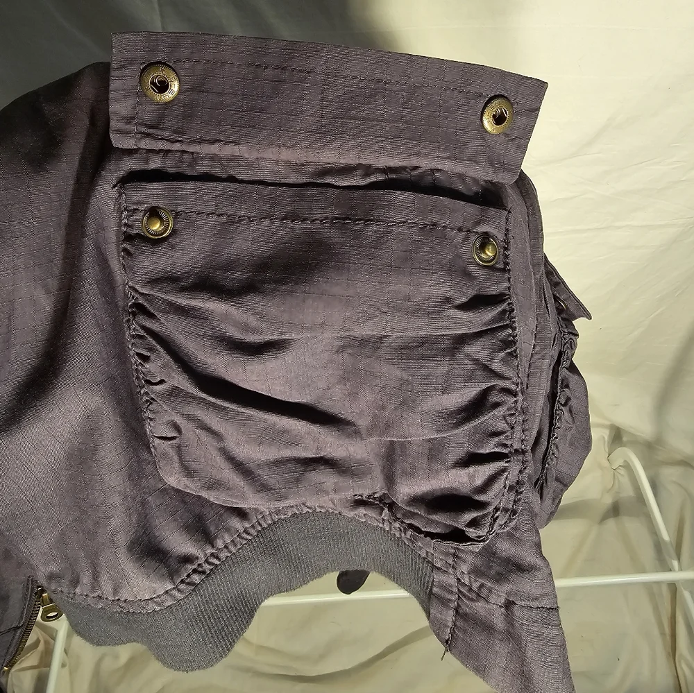 Dusty Blue Bomber Jacket - Picture 11 of 11